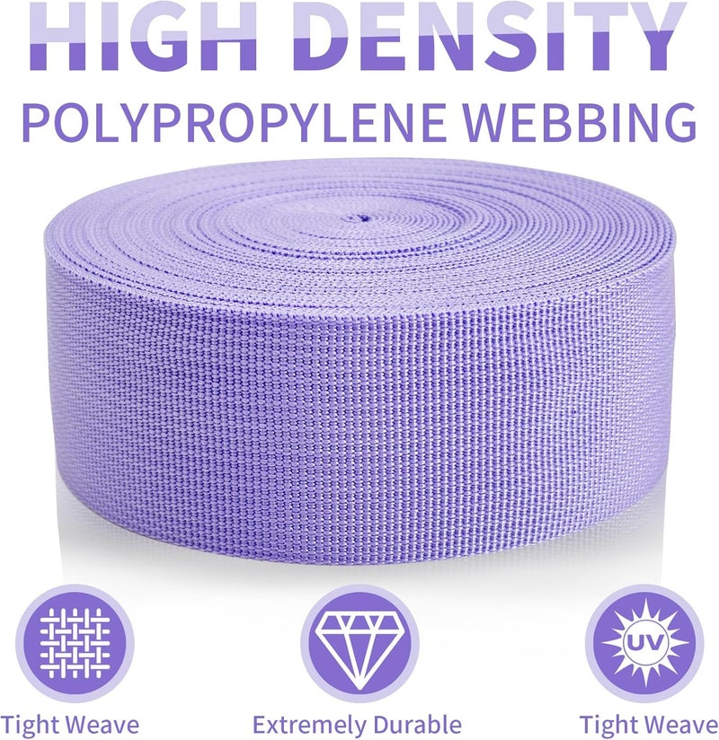 ZHFMLY Wide Webbing Straps for Replacement Lawn Chair 2inch 12 Yards Heavy Polyprorylene Straps for Outdoor DIY Gear Repair Pet Collars Decorative Webbing Straps for Crafts Bags - Image 4